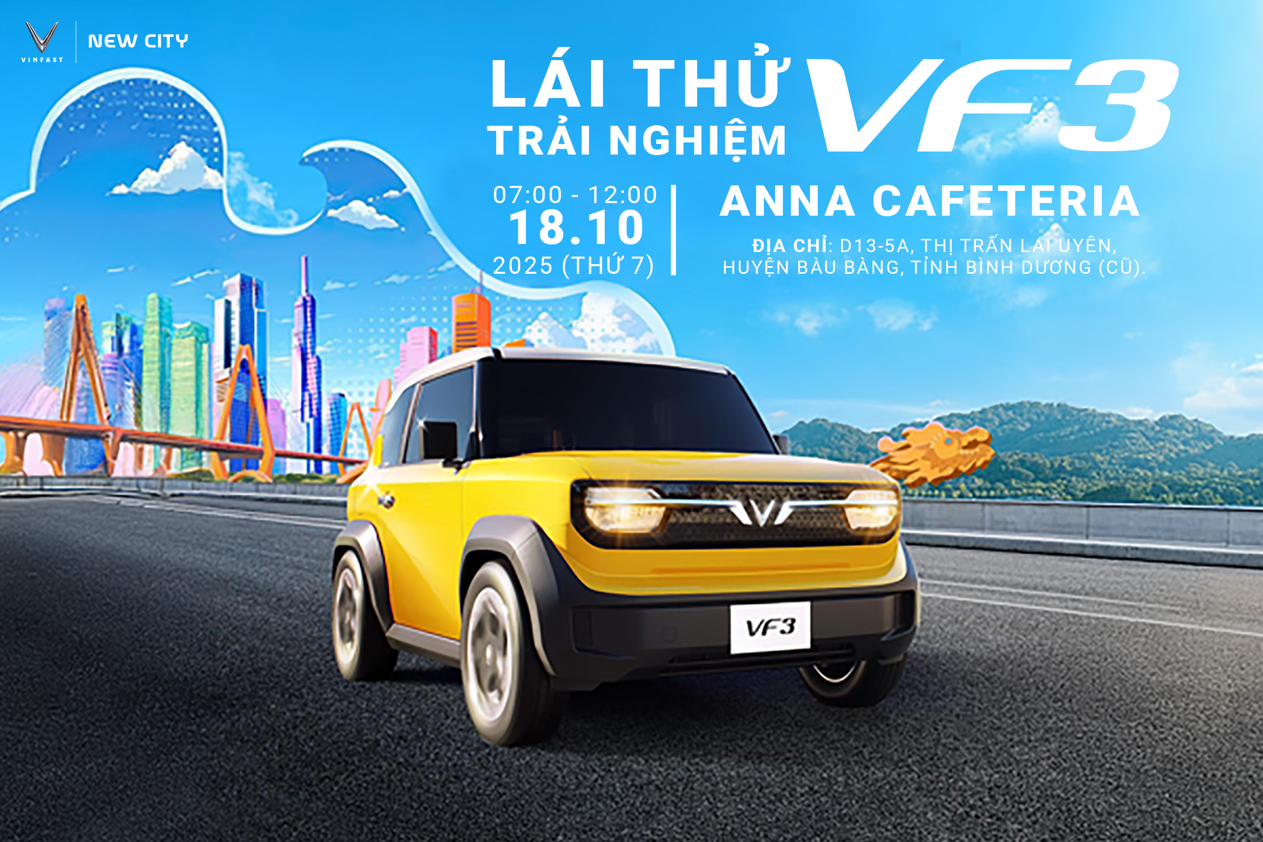TRẢI NGHIỆM LÁI THỬ XE ĐIỆN VINFAST NGÀY 18.10 TẠI ANNA CAFETERIA BÀU BÀNG
