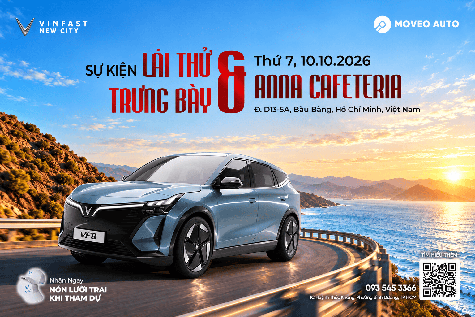 SỰ KIỆN LÁI THỬ & TRƯNG BÀY VINFAST TẠI ANNA CAFETERIA NGÀY 10/10/2026